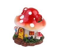 NIYANGLE Tulip Mushroom House Mini Ornament Creative Bonsai Ornaments for Terrarium Container Mini Garden Synthetic Resin Mushroom-shaped House-shaped with Fine Workmanship Fairy Garden