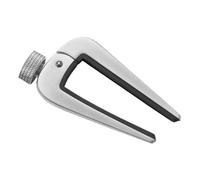 NIYANGLE Universal Adjustable Zinc Alloy Capo for 6/12 String Acoustic Classical Electric Guitar and Bass - Silver Guitar Tuner Clip Suitable for Ukulele and Mandolin