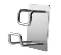 NIYANGLE Upgraded Stainless Steel Self-Adhesive Washbasin Hanging Rack with Strong Load-Bearing No Punching Hooks for Bathroom Towel Coat Mop Storage Organizer
