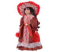 NIYANGLE Victorian Doll Decor Collectible Figurines Ceramic Doll with Fine Craftsmanship and Lace Fabric Victorian-style European Court Aesthetics Home Decoration Ornament