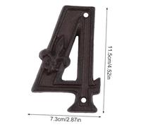 NIYANGLE Vintage Cast Iron Door Number Decorative Metal House Sign with Included Screws for Easy Installation Walls Mailboxes and Fences Rustic Style Address Plaque for Home Exterior