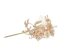 NIYANGLE Vintage Chinese Hanfu Hair Stick Crown Alloy Ancient Hair Accessories for Women Comfortable Sturdy Material Traditional Coronet Chignon Hairpin with Finely Carved Motifs