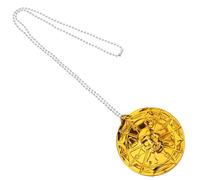 NIYANGLE Vintage Pirate Skull Necklace for Men Lightweight Plastic Long Necklace with Golden Charm Decor, Stylish Jewelry for Club and Valentine's Day