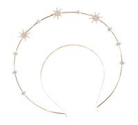 NIYANGLE Vintage Star Crown Headpiece Hairband Decorative Hairband Decor for Women Festival Party Photo Prop Elegant Goddess Hair Accessory Gift