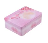 NIYANGLE Vintage Tinplate Container with Lock Large Flamingo Pattern Rectangular Box for Coffee and Small Item Organization in Kitchen 9.6X7X3.3 Inch Sturdy Storage