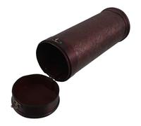 NIYANGLE Vintage Wooden Wine Bottle Box with Handle Round Solid Wood Wine Storage Case Decorative Christmas Packaging Inner Diameter