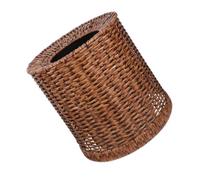 NIYANGLE Vintage Woven Wastepaper Basket 12l PP PE Iron, Easy Clean | Faux Rattan Design, Retro Aesthetic, Living Rooms and Hotel Use, Resistant to Damage, Woven Craftsmanship