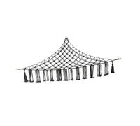 NIYANGLE Wall Toy Net Bag for Boys and Girls Black Hanging Plush Hammock for Stuffed Animal Storage Cute Decor for Toys