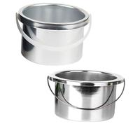 NIYANGLE Wax Warmer Inner Pot Replacement 2pcs Set 105mm Diameter Aluminum Wax Pot Pan for Hair Removal Accessories