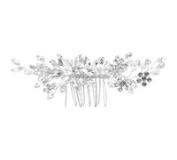 NIYANGLE Wedding Hair Comb: Faux Pearls Rhinestone Bride Headpiece Bridal Leaf Hairpins Sparkly Wedding Hair Accessories For Women Girls