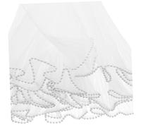 NIYANGLE White Tulle Fabric with Pearl Edge Wavy Mesh for Flower Bouquet Wrapping Cake Decorating Lightweight Translucent Material for Wedding Valentine Day DIY Florist Supplies