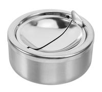 NIYANGLE Windproof Ashtray Stainless Steel Covered Lid Suitable for Indoor Outdoor Smoking Areas