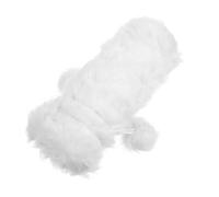 NIYANGLE Wine Bottle Cover Christmas Adornment Plush Fabric White Reusable Beautiful Holiday Table Accessory for Beer and Wine Bottles for Party Decorations and Celebrations
