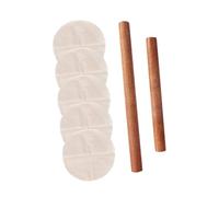NIYANGLE Wooden Dough Rolling Pin with Steamer Mats Kitchen Roller for Even Pizza Noodles Pastry Baking and Steamed Buns Kitchen Utensils for Dough Thickness Control