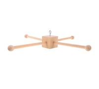 NIYANGLE Wooden Mobile Frame DIY Kit with Sturdy Base and Easy Assembly Natural Beige Hanging Mobile Holder and Ornaments for Baby Room Or Hallways