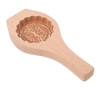 NIYANGLE Wooden Mooncake Mold with Handle Design, Chinese Traditional Baking Mold for Mid-Autumn Festival, Decorative Pattern Moon Cake Maker for Kitchen Baking