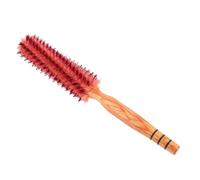 NIYANGLE Wooden Round Hair Brush Lightweight Roller Brush for Blow Drying and Curling Fine Hair Scalp Friendly Bristles for Smooth Styling Minimizes Static Electricity