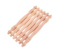 NIYANGLE Wooden Spindle Staircase Railing 6Pcs Unfinished Pillars for Furniture and Door Frame Decoration
