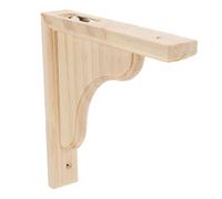 NIYANGLE Wooden Triangle Shelf Bracket with Screws, Rustic Floating Shelf Support Brackets for Cabinets or Countertops, Moisture Resistant Wood Corbels with Enhanced Stability