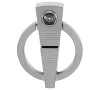 NIYANGLE Zinc Alloy Door Ring Handle with Integrated Peephole Viewer 5.3 Inch Front Door Knocker Featuring Effortless Installation