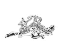 NIYANGLE Zodiac Horse Jewelry Equestrian Brooch Pin Vintage Alloy Rhinestone Secure Attachment Multi-scene Compatibility Women Men Every Occasion Year of The Horse 2026
