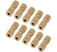 NIYATA 10Pcs 3/16" Brake Pipe Fittings,M10 Brake Pipe Fittings | Brass Brake Line Connector for for SAE Inverted Flaring Brake Pipe (4.75mm)
