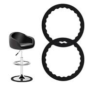 NIYATA 2 Pack Anti-Slip Bar Stool Silicone Cover, Bar Stools Leg Protectors,No Scratches No Noise,Protects Wooden Floor,Fits 16.5" to 18.5" Chair Base,Black