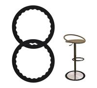 NIYATA 2 Pack Bar Stool Leg Protectors Ring, Fits 14.5" to 16.5" Chair Base,Bar Stool Base Protectors,Silicone Anti-Slip Chair Leg Floor Protector,No Scratches No Noise,Protects Wooden Floor,Black