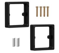 NIYATA 2Pcs 20mm Single Socket Spacer, 86mm Flush Mount Wall Box Extender with 4 Screws & 2 Auxiliary Nails, for Electrical Installations & DIY Renovation Projects, Black