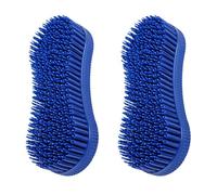 NIYATA 2Pcs Horse Grooming Brush,Blue Horse Brushes for Grooming,Equestrian Massage Tool for Horse Grooming Care,Multifunction and Durable,Easy to Clean