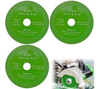 NIYATA 3 PCS 115mm Diamond Cutting Disc, Tile Cutting Disc for Angle Grinder, Diamond Blade for Disc Cutters, for Glass, Jade, Crystal, Wine Bottles, Ceramics, Tiles