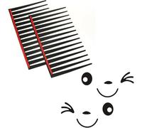 NIYATA 4 x Car Eyelashes, Twingo Car Eyelashes, with 2 Smiley Mirror Stickers, Eyelashes for Citroen C1 Headlight for Fiat 500 and Other Cars