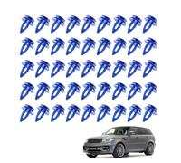 NIYATA 50pcs Car Trim Clips, Blue Wheel Arch Trim Clips Plastic Car Panel Retainers,Front Rear Moulding Fasteners,Auto Fixing Clips for Land Rover Evoque,for Range Rover,for Jaguar