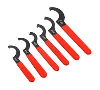 NIYATA 6PCS Adjustable C Spanner Set | Coilover Wrench,Shock Spanner Hook Wrenches Tool Set,Ideal for Adjustable Automotive Engine Cables And Suspension Shocks