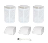 NIYATA 7Pcs Filter and Pre Filter Set for Makita CL100 106 180 DCL180,Hoover Filter Bag for Makita,Vacuum Cleaner Filter for Makita,with 1 Brush,Filter 443060-3,Pre-filter 451208-3