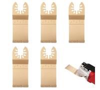 NIYATA Carbide Grit Multi Tool Blades, 5 Pack 35mm End Cut for Tough Grout, Brick & Plaster Removal, Universal Fit for Oscillating Multi-Tools, Compatible with Dewalt, Makita, Bosch, Fein & More
