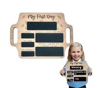 NIYATA First Day of School Board,Portable My First Day of School Sign with Handle,1st Day Back to School Photo Prop,Features a Personalized 1st Day School Name Chalkboard