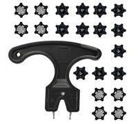 NIYATA Golf Spikes Set With Wrench - 20PCS Shoe Studs, Easy Installation Anti-Skid Cleats for Footjoy, Adidas, Nike - Cricket Spikes Replacement