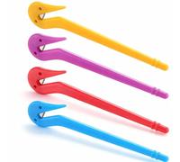 NIYATA Set of 4 Elastic Hair Band Remover Band, Rubber Band Remover, Elastic Hair Band Removal Tools, Plastic Elastic Cutting, for Cutting Elastics, Multicoloured