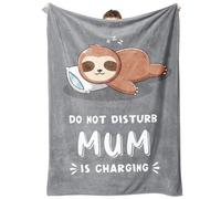 Niyewsor Birthday Gifts for Mum, Flannel Blanket Mum Gifts from Daughter Son, Mum Mummy Birthday Gifts, Best Mum Gifts on Mother's Day Christmas Day, 50x60in (Gray)