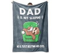 Niyewsor Fathers Day Birthday Gift for Dad, Dad is Not Sleeping Blanket, Dads Gifts for from Daughter Son, Funny Blanket Present for Dads, Father, Daddy 60" x 50"