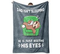 Niyewsor Funny Dad Christmas Birthday Gifts, Dad is Not Sleeping Blanket, Birthday Gifts for Dads from Daughter Son, Funny Blanket Present for Dads, Father, Daddy 60" x 50"