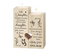 Niyewsor Gifts for Daughter - To My Daughter Candle Holders, Daughter Gifts from Mum, Birthday Gifts for Daughter, Idea Daughter Gifts for Christmas Mother's Day Graduation Wedding Gifts