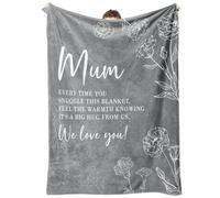 Niyewsor Gifts for Mum Blanket, Mum Birthday Gifts from Daughter Son, Christmas Mothers Day Birthday Presents for Mother Mums Mummy 60" x 50", Grey