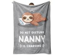 Niyewsor Nanny Gifts, Flannel Blanket Gifts for Nanny from Grandchildren, Nanny Birthday Gifts, for Grandma, Nan, Nana, Nanny