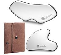 Niymyin 2 Pcs Stainless Steel Gua Sha Boards Set, Facial Scraping Tools for Jaw Lift Massager, Guasha Tool for Face, Puffiness Reduction, Lymphatic Drainage & Skin Tightening, Gift for Women