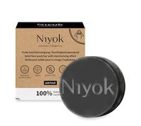 Niyok® 2-in-1 Solid Face Cleanser | Vegan & Organic | Plastic-Free Natural Skincare | Activated Charcoal & Patchouli | Gentle on Skin (80 g)
