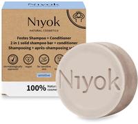 Niyok® 2-in-1 Solid Shampoo and Conditioner | Skin-neutral pH 5.5 Vegan Plastic Free | Normal to Fine Hair | Like Hair Soap Organic Natural Cosmetics without Plastic | Sensitive (80 g)