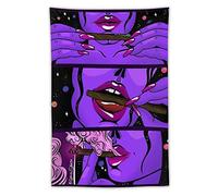 NiYoung Hippie Hippy Wall Art Trippy Smoke Cool Girl Art Large Mysterious Wall Hanging for Bedroom Dorm Accessories Mandala Yoga Picnic Mat Ethnic Tapestry