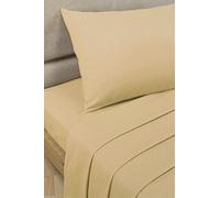 NIYS Luxury Bedding 100% Egyptian Cotton 10"/25CM Fitted Sheets (Beige, Double)